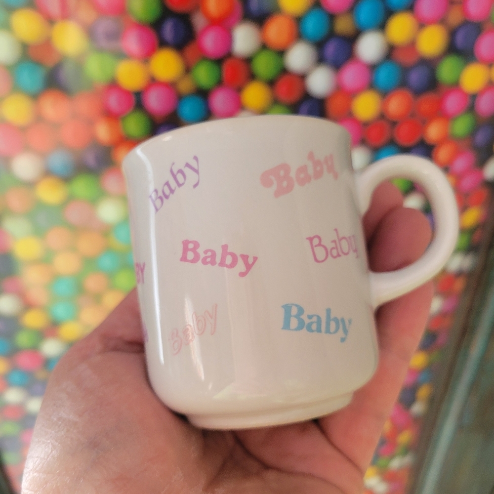 Vintage Russ Baby Mug ~ Korea ~ Cute! ~ Baby Shower ~ Gift ~ Keepsake ~'70-80's?